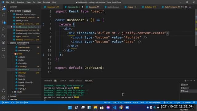 Making a Conditional Dashboard and add Course to Cart | part - 06 | Coding Club смотреть онлайн