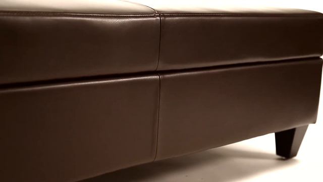 Abbyson Frankfurt Leather Flip-top Storage Ottoman смотреть онлайн