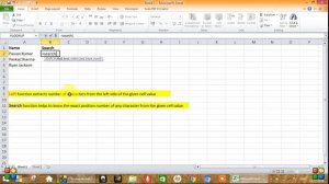 LEFT and SEARCH Function in EXCEL