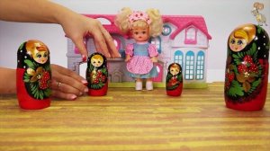 Развивающие мультики. Кукла и матрешки. Хоровод. Разбираем матрешку. Мультфильмы для детей