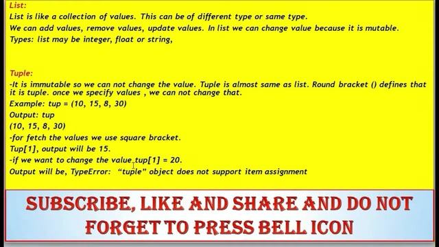 Python Chapter-2(List,Set,Tuple.Comment)