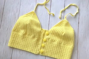 ЖЕЛТЫЙ ТОП КРЮЧКОМ