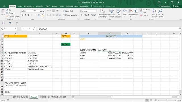 SESSION 2: Basic Excel - Understanding the Ribbon PART 1