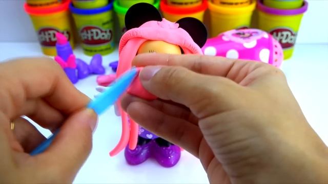 Набор Минни Парикмахерская для Минни и пластилин Плей до Play doh Minnie Bowtastic Stylin Set смотреть онлайн