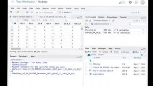 How to calculate Cronbach's alpha in R (Studio)