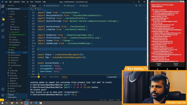 React Native app from scratch | Part 8 Center Button TabBar смотреть онлайн