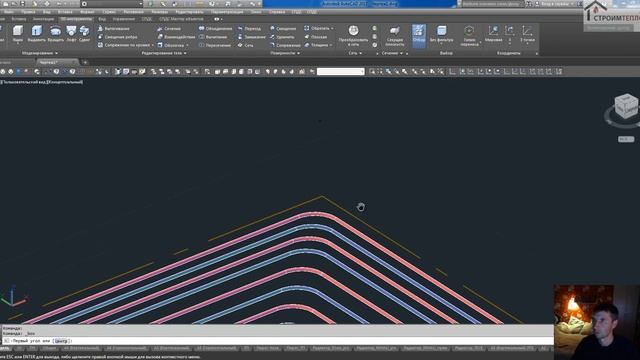 Отрисовка петель тёплого пола в AutoCAD смотреть онлайн