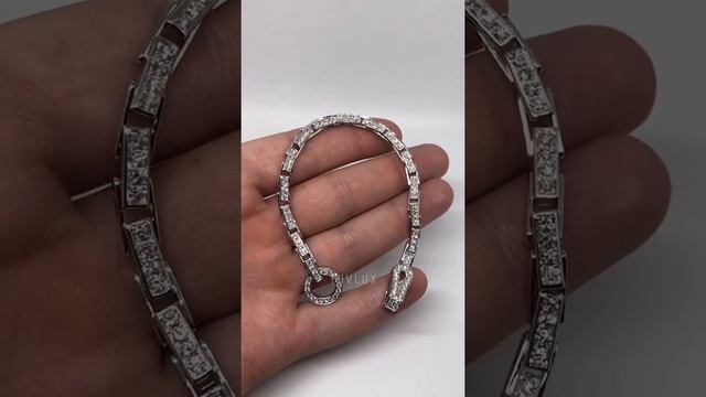Золотой браслет Cartier Agrafe с бриллиантами | YUVLUX