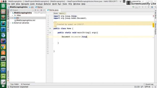 WebScraping using Jsoup in Java