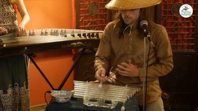 Сhinese music - Purple Bamboo/Crystal harp Svaritanum, crystal flute, guzheng - Mama Nature Band