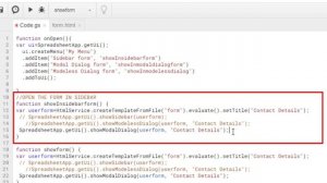 Creating Forms in Google Sheets | Sidebar, Modal Dialog & modeless dialog