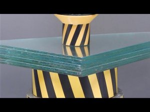 HYDRAULIC PRESS VS ARMORED GLASS AND TEMPERED GLASS