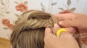 Плетение косичек - Как плести колоски с подхватом