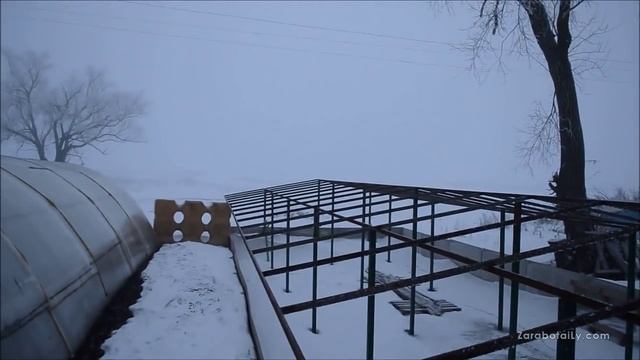 Строим каркас для углубленной теплицы из поликарбоната