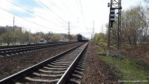 ЧС7 с пассажирским поездом Москва-Смоленск