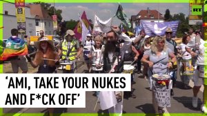 Protesters rally near US military base in Ramstein