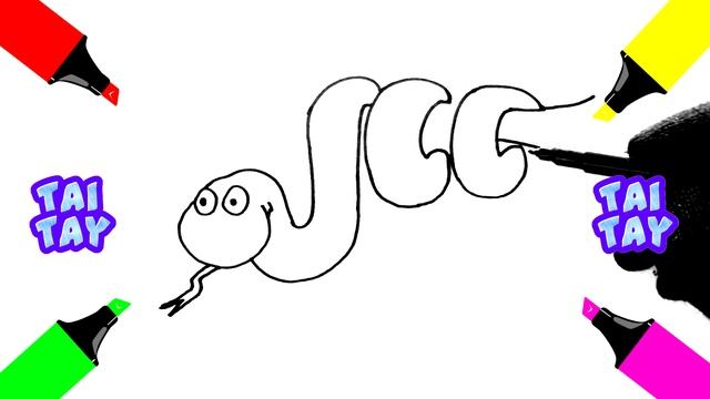 Как Нарисовать Змею или Рисунки Животных Для Срисовки смотреть онлайн