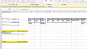 How to create Multiple Dependent Drop-Down Lists in Excel using the MATCH,OFFSET & COUNTA formula