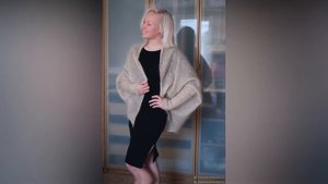 Мохеровый кардиган осень и зима вязаный женский