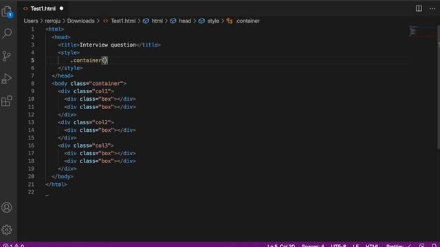 Front end interview question HTML CSS FLEXBOX | Align 5 boxes top right | top left | bottom right