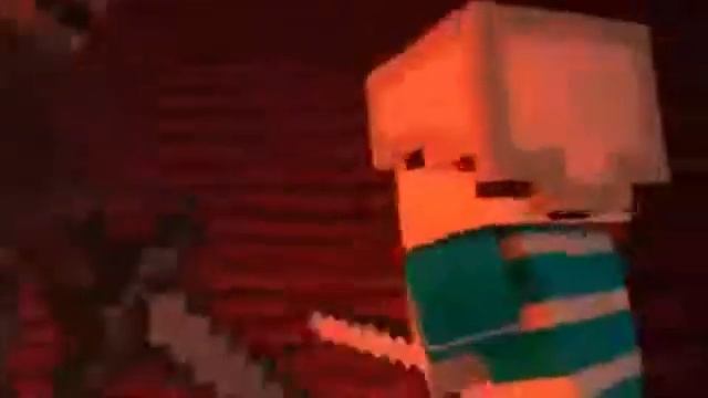 Эпичная битва со скелетом в аду!Майнкрафт анимация смотреть онлайн