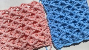 Объемный двухсторонний 3D узор крючком