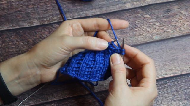 Узор спицами. Необычная резинка.