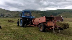 Газ 53.ГаЗоН в деле.Уборка тюков сена.