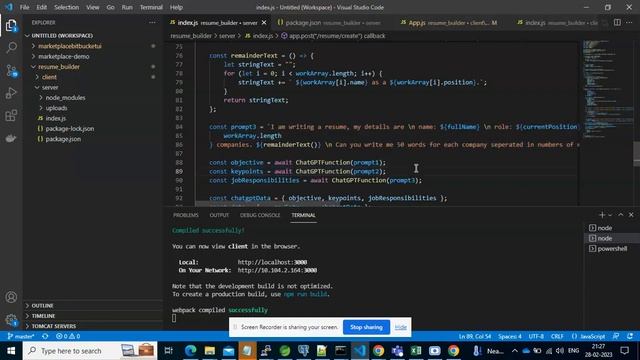 ChatGPT resume builder React and ExpressJS app. смотреть онлайн