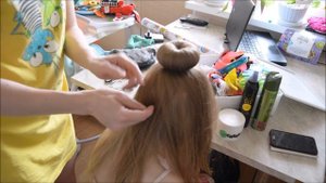 Прическа для девочки на длинные волосы/Hairstyle for girls long hair