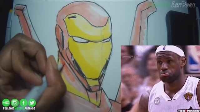 Infinity War Ironman Sketch in Under 25 minutes