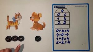 Занимательная математика. Состав числа 4