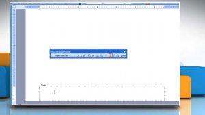 How to insert header and footer in Microsoft® Word 2003
