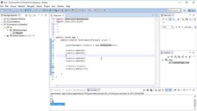 03 ArrayList vs LinkedList