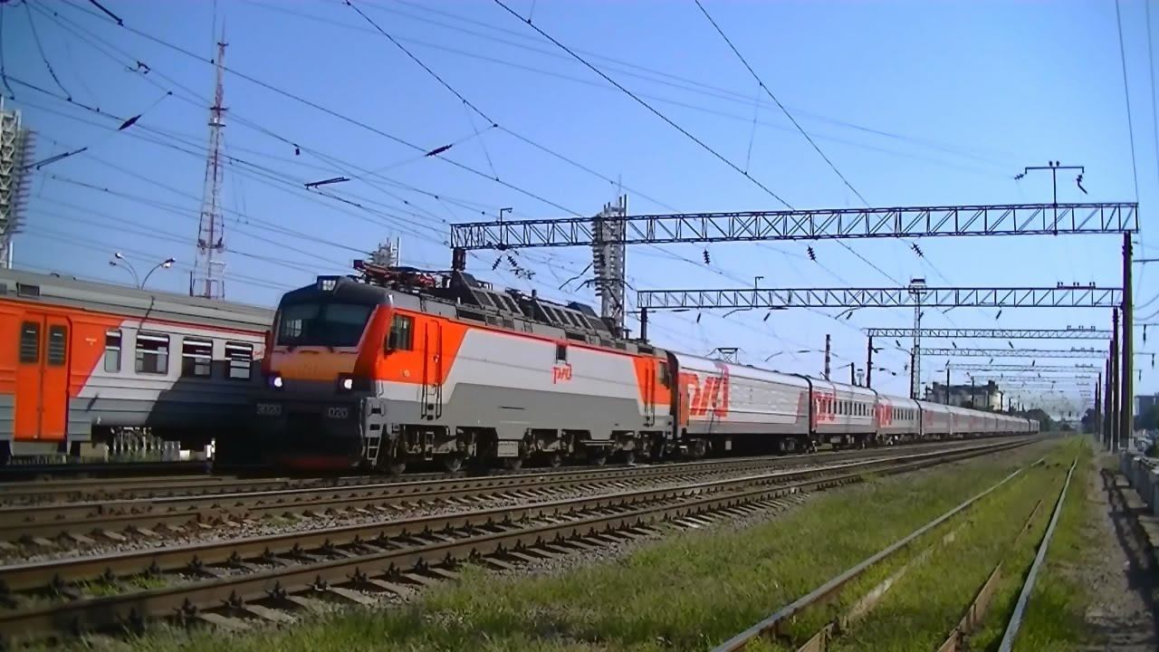 РЖД ЭП20-020 с поездом №101 Москва - Адлер смотреть онлайн