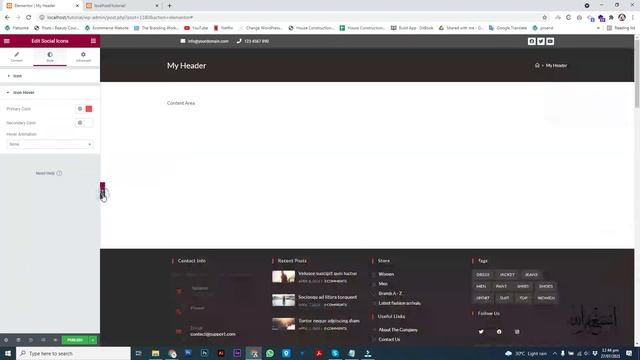 Custom Header & Footer In Elementor | Sticky Header | Elementor Tutorial смотреть онлайн