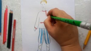 Как нарисовать мужчину в традиционном русском костюме. Как нарисовать парня в русском  костюме.
