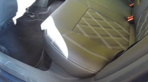 Чехлы на Volkswagen Passat B6 серии "Premium"с ромбами - серая строчка