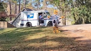 Greeting the Mail Lady