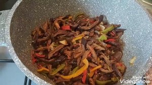 САЛАТ ИЗ СУШЕННЫХ БАКЛАЖАН.ПО - КОРЕЙСКИ.