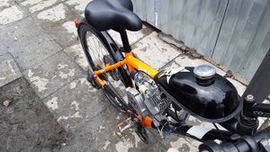 Велосипед с мотором F50 - Проект Чупакабра. Первый запуск