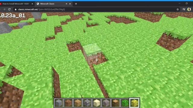 Playing First Version Minecraft (2009) - Browser Game смотреть онлайн