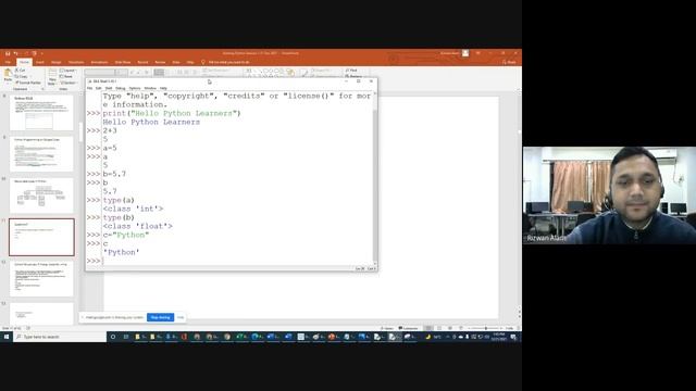 Hands-on Python Programming- Session 1|| By Dr. Rizwan Alam