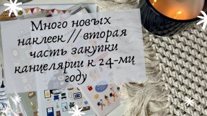 Много новых наклеек // вторая часть закупки канцелярии к 24-му году