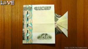 Рыбка из денег, оригами «карп из купюры»