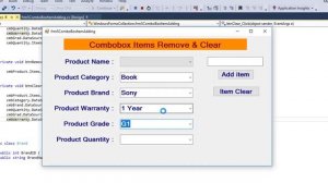 How to remove and clear Items from combobox in various way in C#