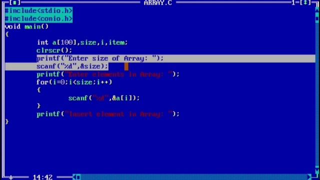 c program to insert element at ending position of array | learn coding