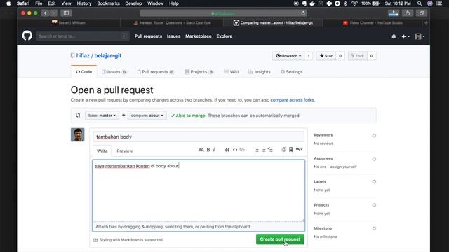 Git Pull Request dan Checkout смотреть онлайн