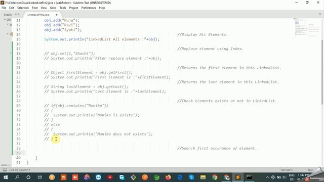 #3.3 Java Collections Framework in Hindi | LinkedList (Get/Search) method Part -1