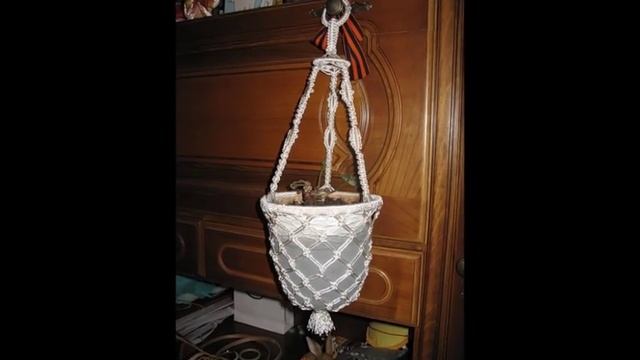 Прекрасные кашпо для цветов своими руками в технике макраме. Макраме для цветов